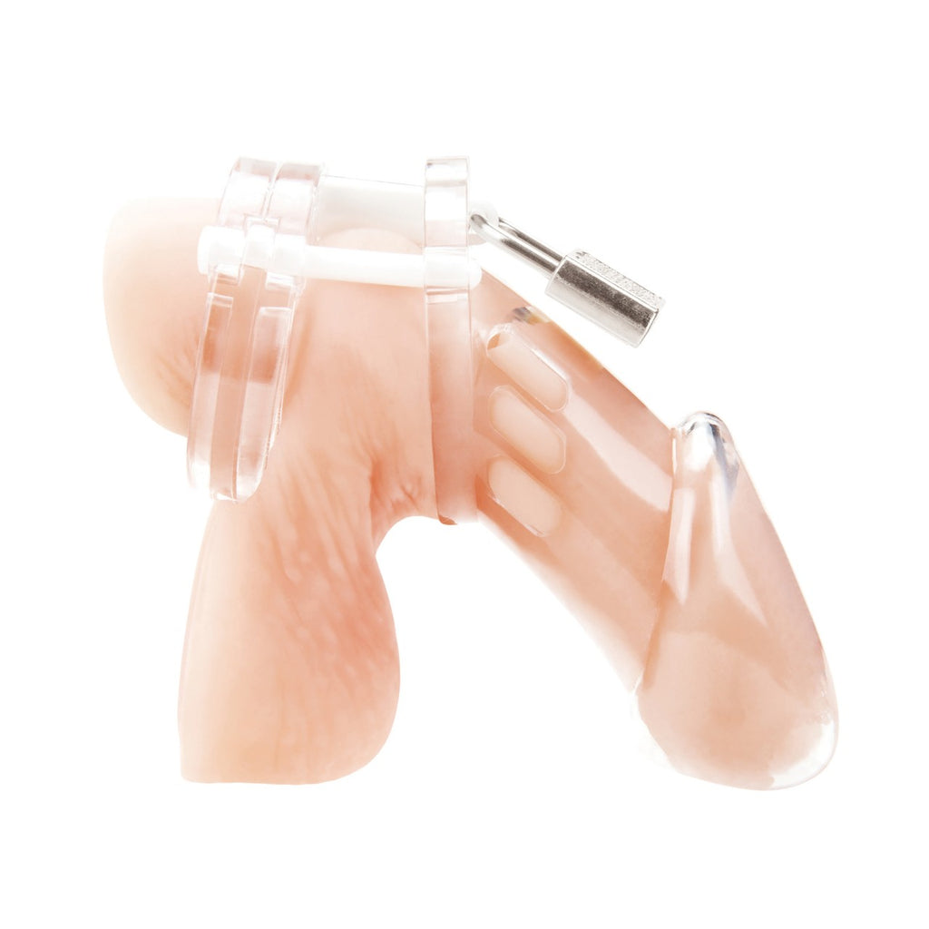 BLUE LINE - Acrylic See-thru Chastity Cage
