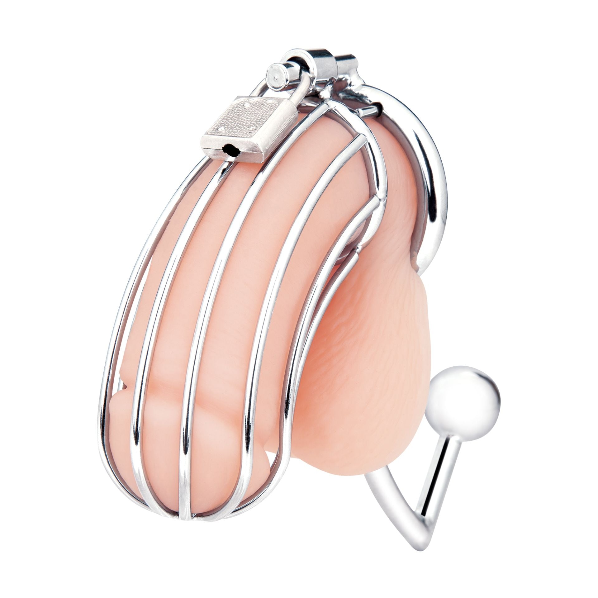 BLUE LINE - Cock Cage with Anal Stimulator