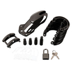 BLUE LINE - Acrylic See-thru Chastity Cage schwarz
