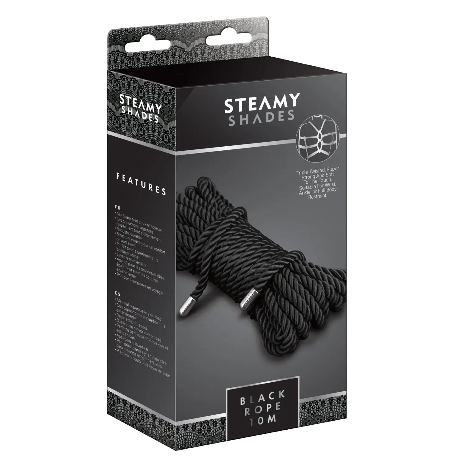 STEAMY SHADES - Bondage-Seil Schwarz