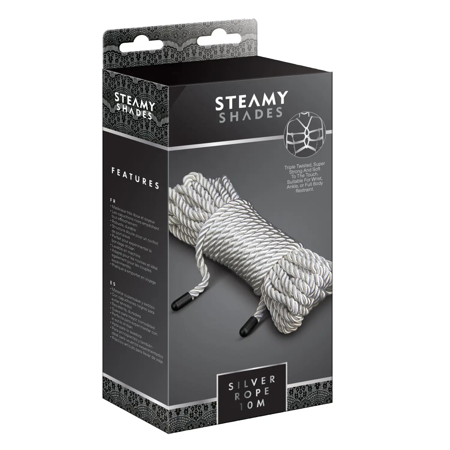 STEAMY SHADES - Bondage-Seil Silber