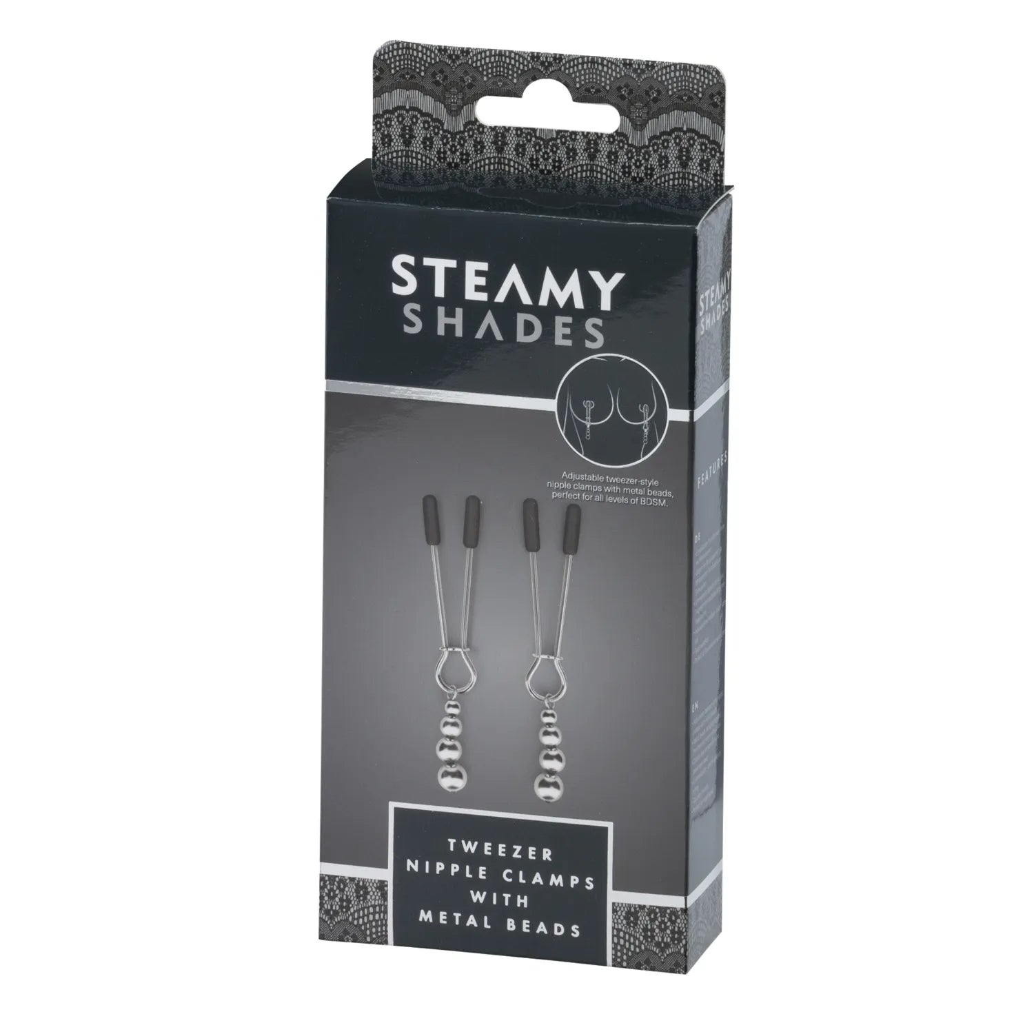 STEAMY SHADES - Nippelklammern mit Metallperlen