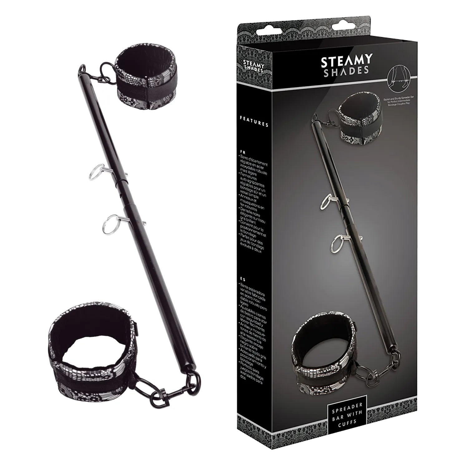 STEAMY SHADES - Spreizstange mit Fesseln