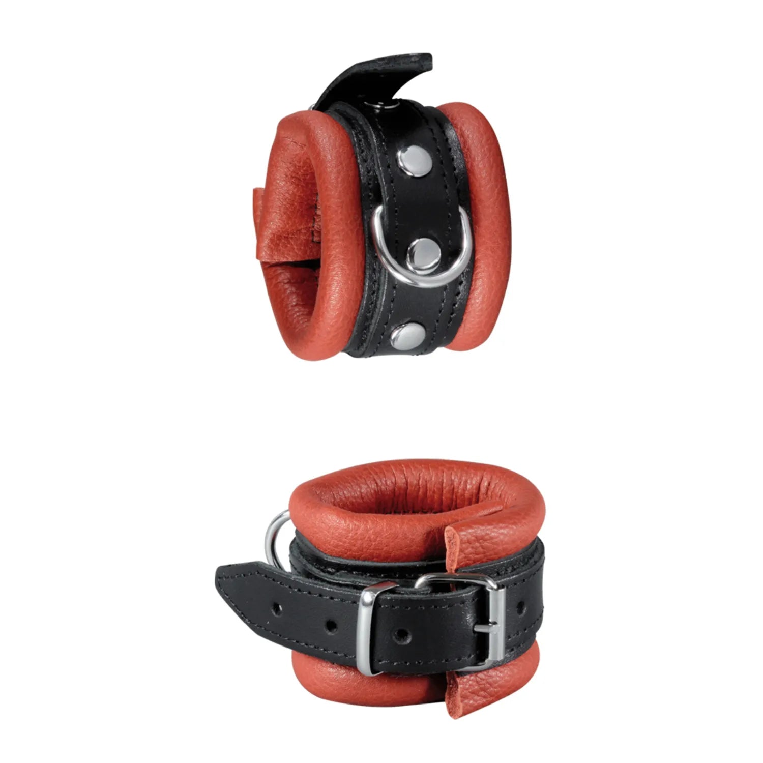 XX-DREAMSTOYS - Leder-Handfessel rot/schwarz