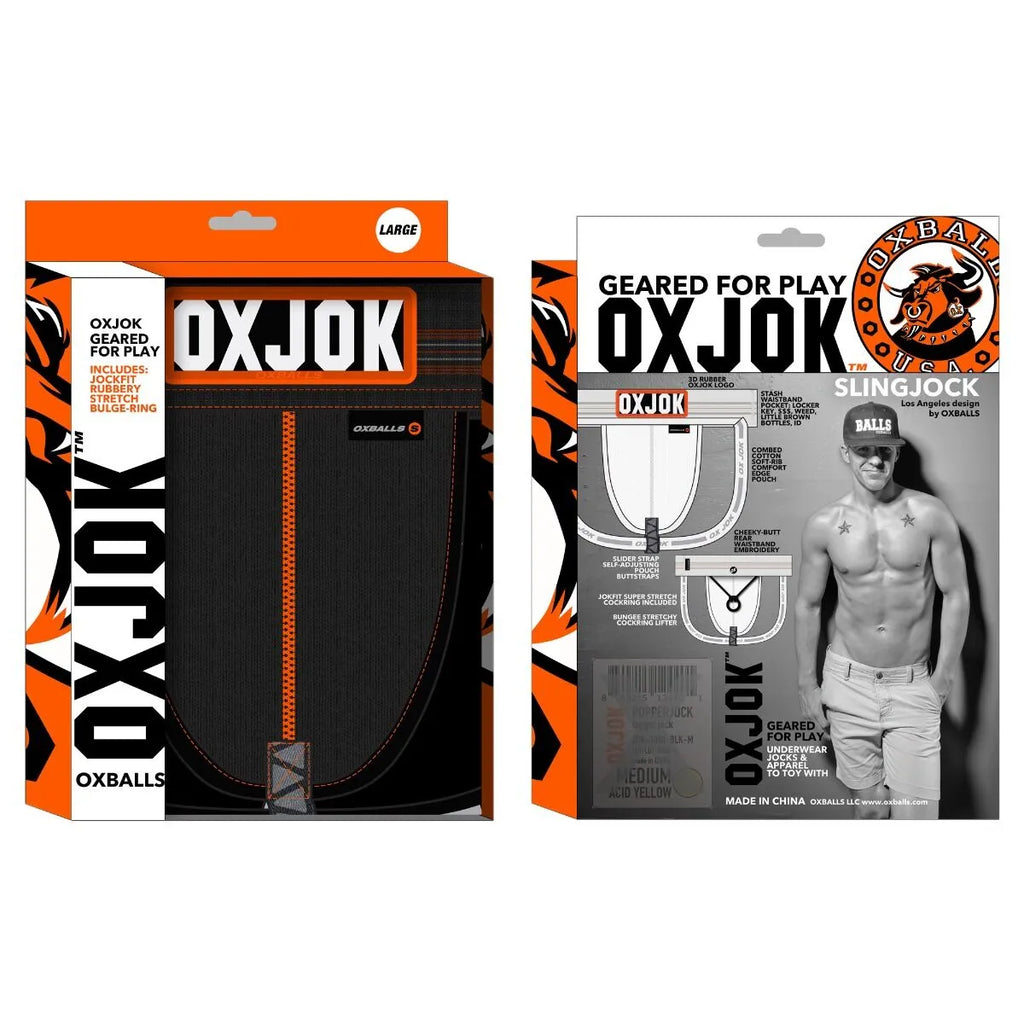 OXJOK™ SLINGJOCK Upthrust Slider Jockstrap Black Iron