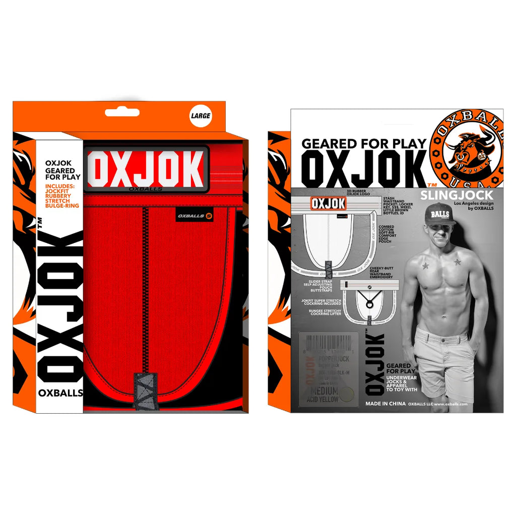 OXJOK™ SLINGJOCK Upthrust Slider Jockstrap Red Hot
