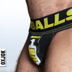 OXJOK™ PISSPIG 3D Rubber Urinal Jock Black/Yellow